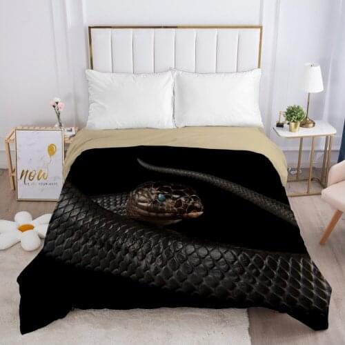 Snake Duvet cover Quilt/Blanket/Comfortable Case Double King Bedding 140x200 240x220 200x200 for Home black