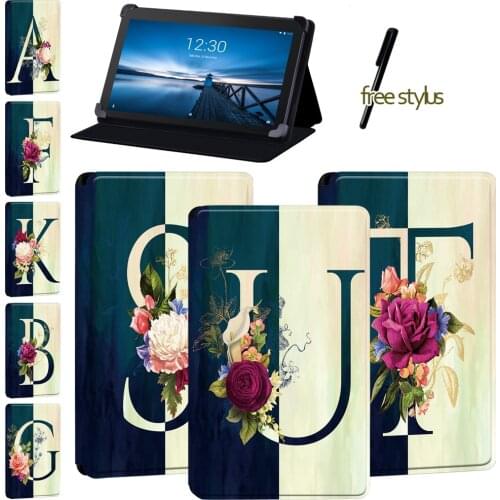 Anti-fall Tablet Case for Lenovo Tab E10/LenovoTab E7/Lenovo Tab E8 -Leather Stand Letter Series Tablet Cover Case + Free Stylus