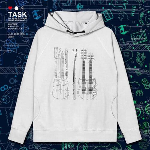 Guitar structure diagram guitarist costume mens hoodies white printed clothing new pullovers mens sports men clothes autumn