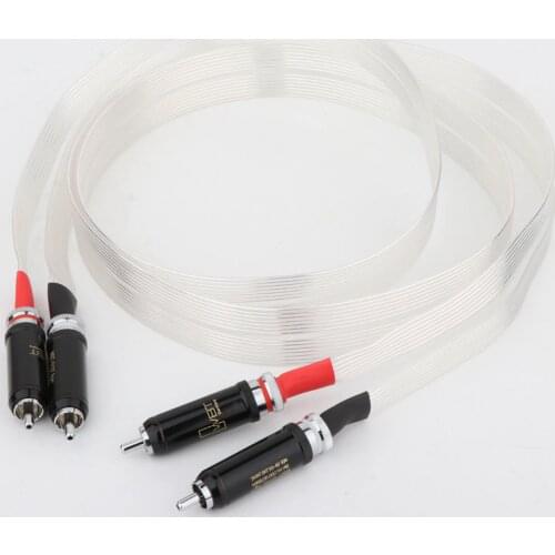 Preffair Hifi SR-02 RCA Interconnect Cable with Rhodium Plated WBT-0102Ag RCA Connector Plug