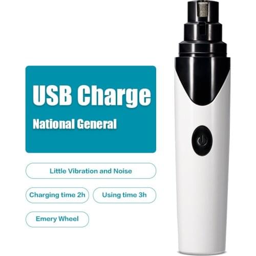 Pet Grooming Kit USB Rechargeable Pet Nail Grinder Dog Grooming Pet Nail Clipper for Dogs Security Painless Nail Clippers Dog