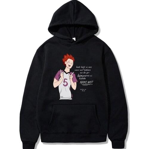 Funny Haikyuu Satori Tendou Hoodie Men Anime Manga Shirts Volleyball Long Sleeved Gift Tops Japan Style