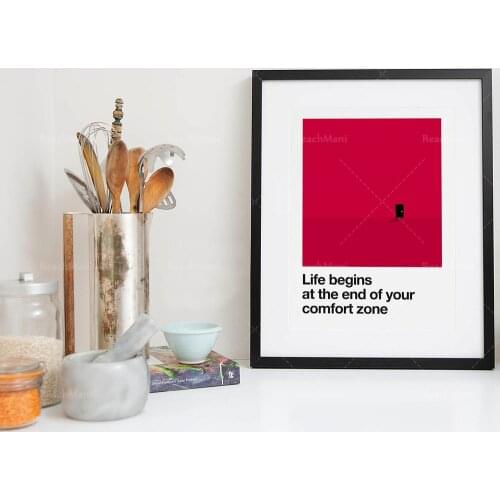 Life starts at the end of the comfort zone-inspirational prints, art prints are perfect to decorate your home posters