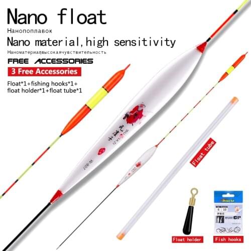 Nano Fishing Floats Vertical Buoy Big Buoyancy Fresh Water Fishing Bobber Carp Composite Nano Boya Fishing Tackle Accessories