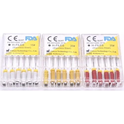 10 boxes Dental Materials Stainless Steel K / H Files Root Canal Handuse Files Endodonitics Tools For Dentists Use