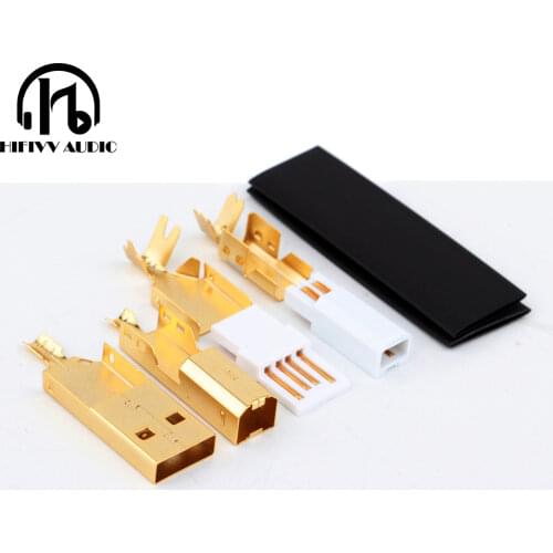 Hifivv audio hifi USB A type Standard Port Female Solder Connector USB-A type Gold plated