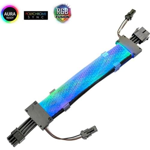8Pin GPU Extension Cable Male to Female 5V ARGB Extension Cord RGB Cable SYNC AURA Connector for PC Case