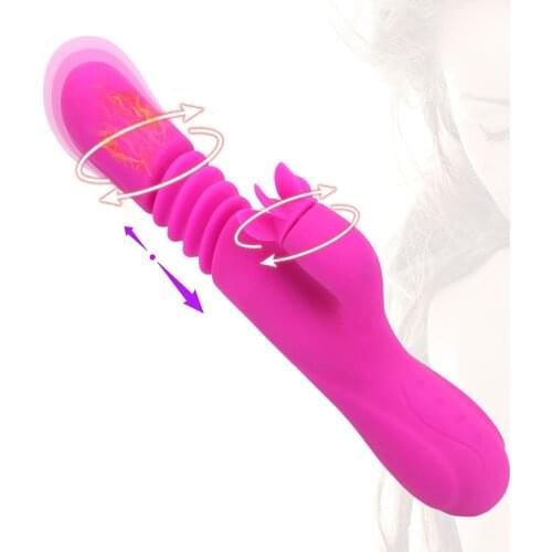 Automatic Scaling Clitoris Stimulator Dildo G Spot Vibrator Heating Rotation Thrusting Sex Toys For Women Female Masturbator