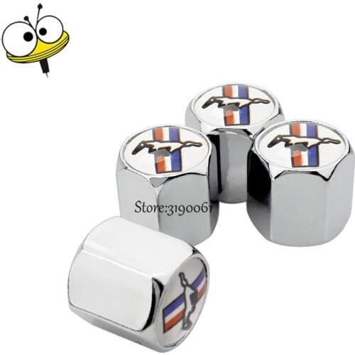 Car Styling Wheels Tire Valve Stem Caps For Flex Mustang V6 V8 GT350 GT500 Escape Fusion Everest F Series Taurus Escort KA
