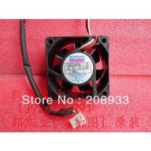 For MECHATRONICS F6025H05B1 5V 0.41A 6CM double ball bearing fan 6025+cooling fan