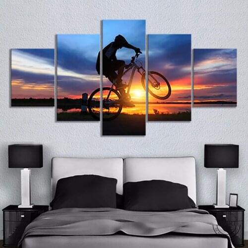 Extreme Sports Exciting Mountain Bicycle Motocross Nature Scenery Full Square&Round Mosaic 5Pcs Diy Diamond PaintingZP-4587