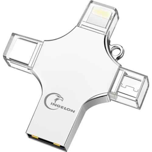 Ingelon Usb Flash 16gb 32gb 64gb 128gb Pendrive USB-C Type C encrypted usb Ankh Cross DJMusic Metal usb flash drive for iphone