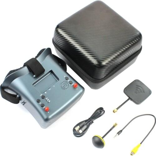 LS-008D 5.8G 40CH FPV Goggles 4.3inch 800*480px HD LCD Built-in 2000mw Battery For Racing Helicopter Airplanes RC Module