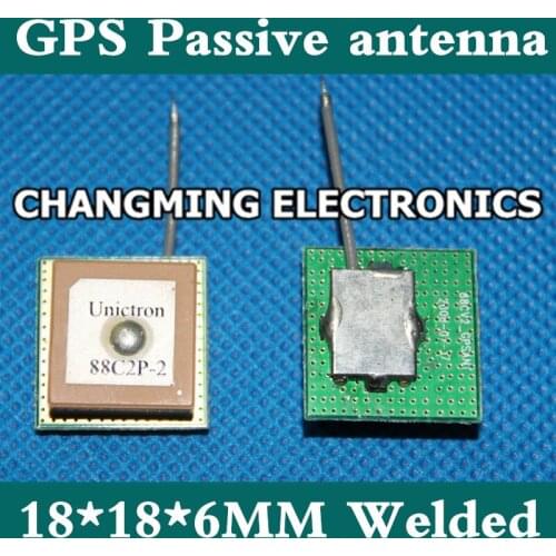 GPS passive antenna/18*18*6MM/welded with the base plate/GPS antenna/passive ceramic sheets (working 100% Free Shipping)2PCS