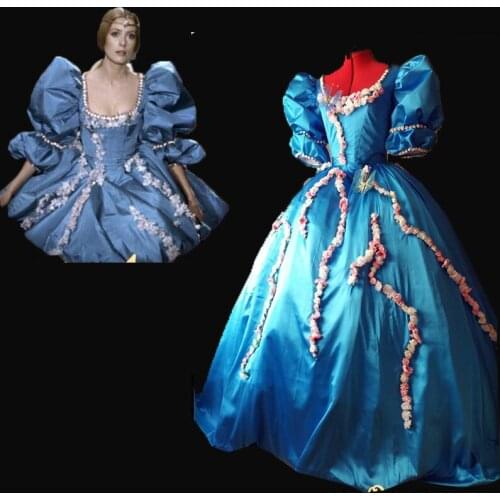 Tailored!Royal Eras Blue Taffeta Duchess 18th Gothic Theater medieval Renaissance Reenactment DRESS Victorian dresses HL-345