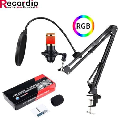 GAM-800B USB Condenser Microphone Kit 192KHZ/24BIT for Studio Recording Live Youtube Karaoke Gaming Computer Laptop Microfone