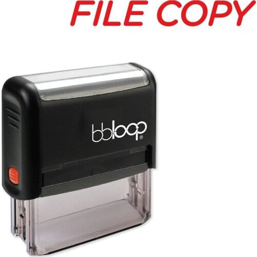 Bbloop File Copy w/Italic Round Style Font and Design Self-Ink