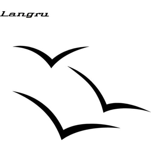 Langru 16.1cm*11cm Seagull Animal Stickers Car Styling Vinyl Car Accessories Jdm