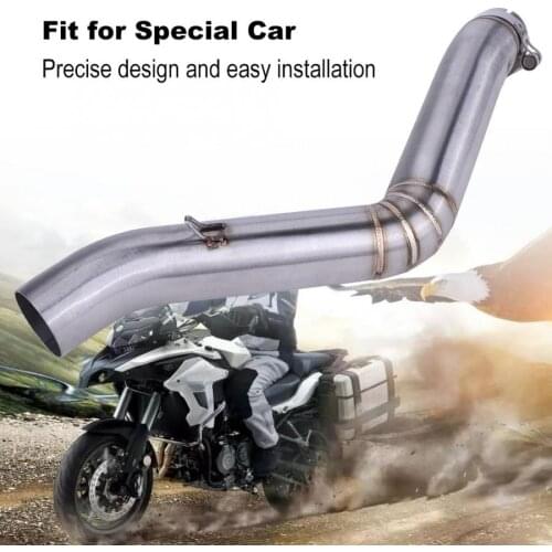 Motorcycle Modification Exhaust Vent Middle Link Pipe for Benelli TRK 502 motor accessories Exhaust Systems anti-corrosion