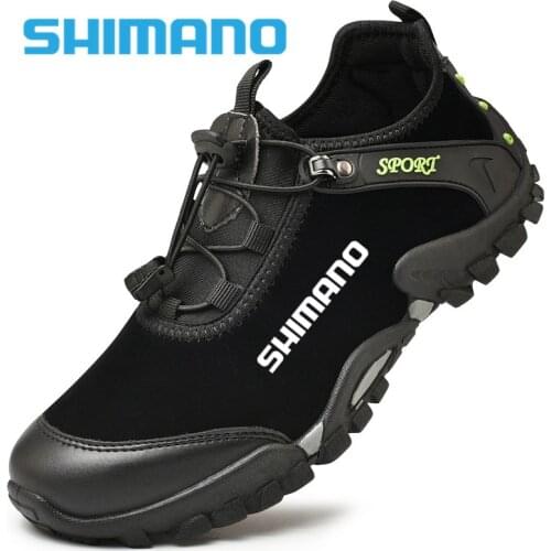 New Men Shimano Hiking Fishing Shoes Anti-skid Mountain Climbing Boots Outdoor Athletic Breathable Waterproof Fishing Shoes