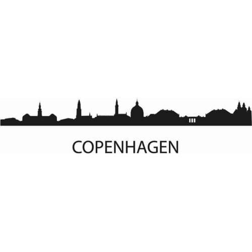 COPENHAGEN City Decal Wall Sticker Vinyl Stickers Decor Mural Art Living Room Home Decoration Landmark Skyline Wall Decal
