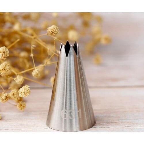#631 Open Star Piping Nozzle Cake Decorating Tools Stainless Steel Icing Nozzles Cream Pastry Nozzles Tips