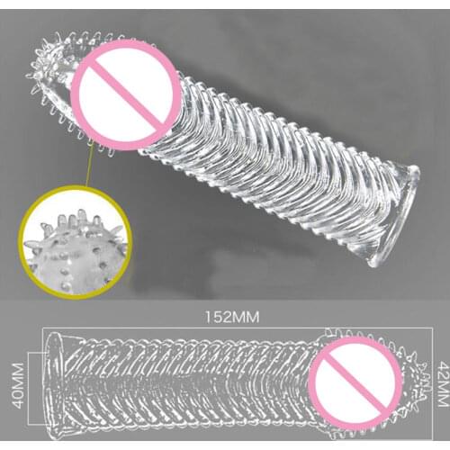 Candiway Delay erection cock Sleeve vibrator Full Cover Penis Ring Reusable Impotence Extensions G-spot porn Sex toys Men