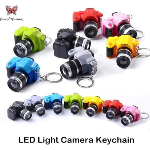 Fancy&Fantasy Creative camera Led keychains With sound LED Flashlight Key chain Fancy toy Key Ring Amazing gift Keychain ZKDF