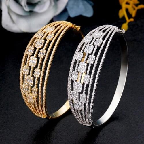 Bride Talk New Fashion Brand Lady Bangle Cubic Zirconia Super Quality Beautiful Bridal Jewelry For Wedding Women Accessories