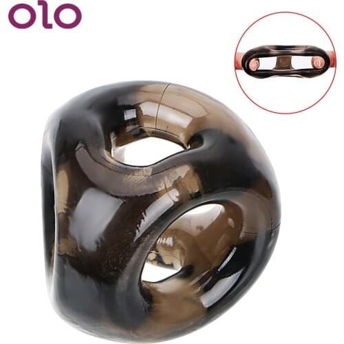 OLO Delay Ejaculation Cock Ring Silicone Scrotal Binding Penis Ring Male Masturbator Sex Toys