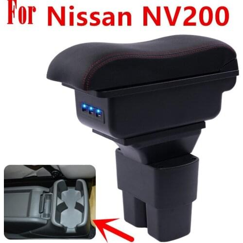 For Nissan NV200 armrest box car-covers central Store content box cup holder ashtray decoration products accessory 10-17