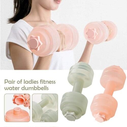 Portable Body Building Water Dumbbell Weight Dumbbells Fitness Gym Equipment Yoga For Training Sport Plastic Exercise