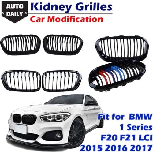 Kidney Grille Front Bumper Black Racing Grill Fit For BMW 1 Series 120i F20 F21 LCI 2015 2016 ,Car Accessories Replacement Part