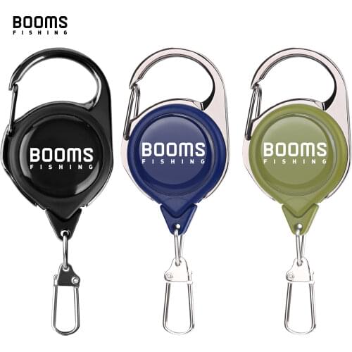 Booms Fishing RG1 Fly Fishing Retractor Tools Extractor Keeper Retractable Key Chain Reel Badge Holder Tackle Boxes Accessories
