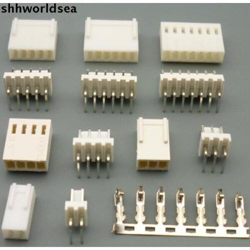 Shhworldsea 100sets/Lot Connector Header 2.54mm KF2510 2P 3P 4P 5P 6P 7P 8P 9P 10P Kit Housing Pin header Terminal