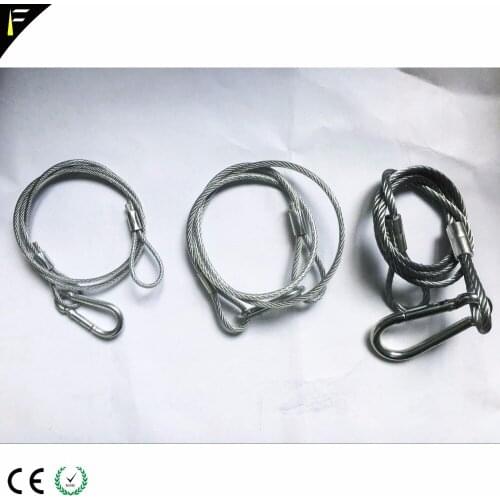 Diso Dj insurance steel wire rope rigging stage lighting insurance sound safety chain stainless steel wire aluminum hook
