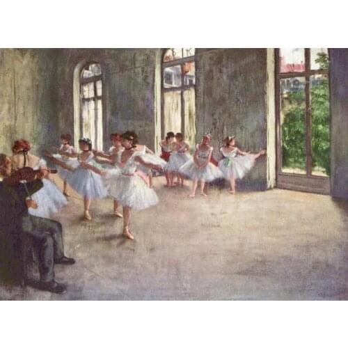 High quality Oil painting Canvas Reproductions The Rehearsal (1873-1878) By Edgar Degas hand painted
