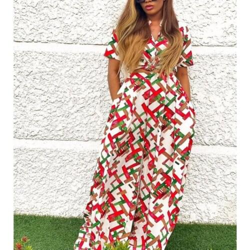 2 Piece Women Set Fashion Printed Short Sleeve Shirt And Wide Leg Pants Matching Outfits Elegant Two Piece Suit African Clothes