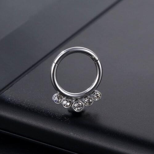 1Pc Surgical Steel Tornito Nose Clicker Septum Piercing Clicker Ear Cartilage Pircing Earring Helix Septum Cliker Ring