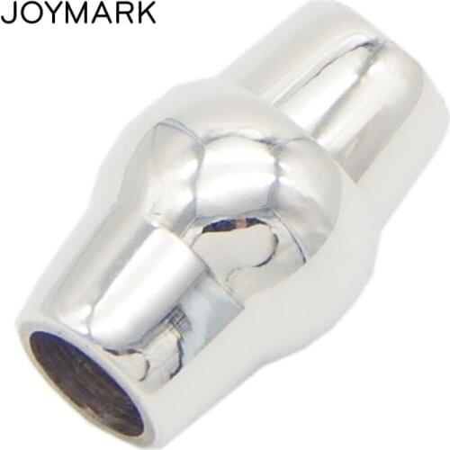 2mm 3mm 4mm 5mm 6mm Hole Round Stainless Steel Magnetic Clasps For Leather Cord Bracelets Jewelry Making 20pcs/lot BXGC-125