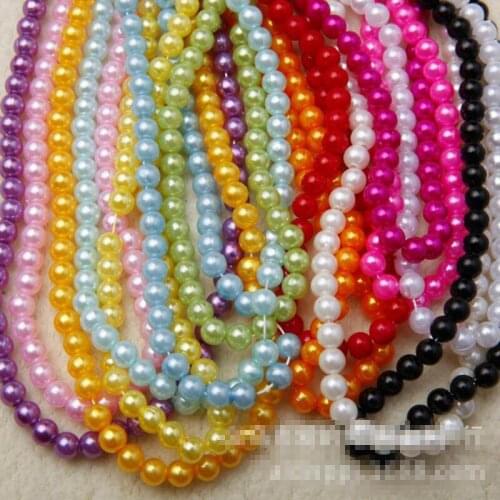 5mm 6mm 8mm 10mm 60 GramPearl Cabochon Round White Beige Pearl Imitation ABS Beads Findings Decorative Beads For Clothes