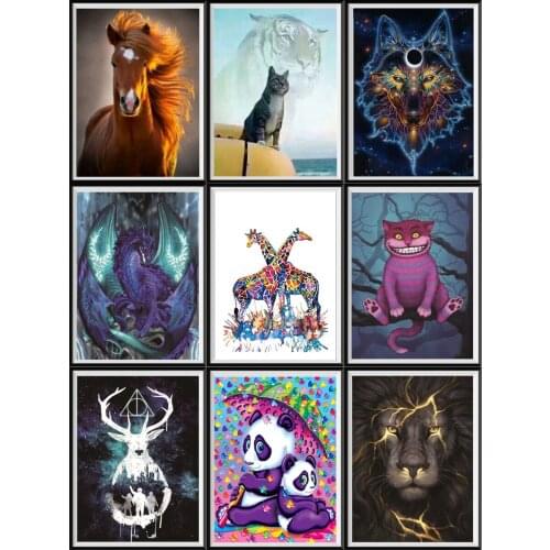 5d Craft Diamond Painting Diy Full Circle Rhinestone Cartoon Animal Diamond Painting Imitation Cross Stitch Home Decoration
