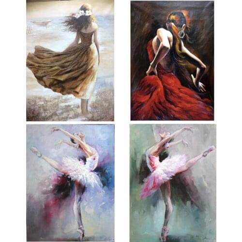 Beautiful Woman Oil Painting Modern Canvas Wall Art Painting for Living Room Home Decor Hand Painted Figurative High Quality