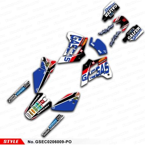 AFTERMARKET MX Decals Sticker Kit for GAS GAS EC 125 200 250 300 2002 2003 2004 2005 2006, Style No. GSEC0206009-PO