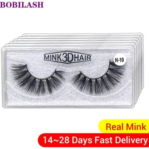 BOBILASH Wholesale Eyelashes 5/10/30 Pairs 3D Mink Fasle Lashes Natural Soft Makeup Eyelash Handmade In Bulk