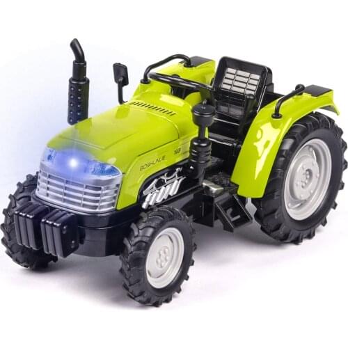 1:32 Simulation Car Model Tractor Toy Car Diecasts Toys Vehicles Pull Back Sound Light For Farmer Cars Children Car Collection
