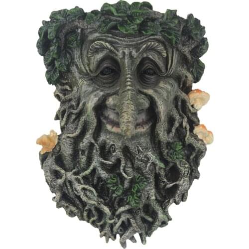 1Pc Old Man Garden Outdoor Whimsical Creative Tree Face Decor Art Decoration Tree Face Bird Feeder Sculpture