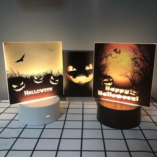 Halloween Creative Products Pumpkin Bat Pattern Luminous Scene Decoration Props Night Scene Decoration