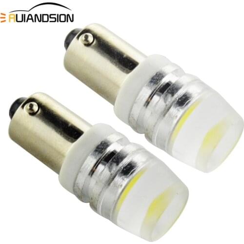 2x High power BA9S COB 2W LED BAX9S BAY9S lamps t4w h6w H21w Car LED bulbs interior Lights parking 12V White 6000K 4300K Yellow