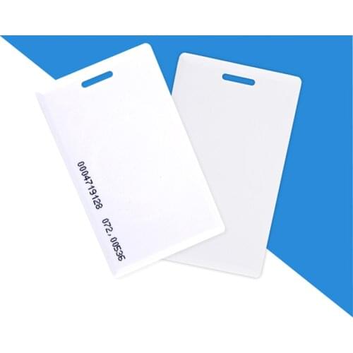 100PCS 2MM Thickness TK4100/EM4200 Chip For Access Control Time Attendance 125KHz RFID Read Distance 8-10cm Proximity Smart Card